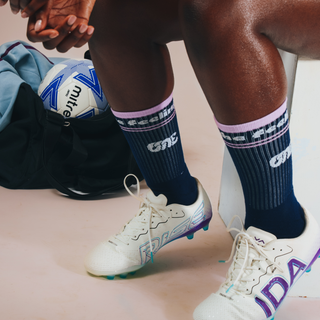 EA1 Grip Socks - Navy/Violet