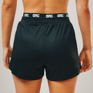 EA1 Double Waistband Football Shorts - Black